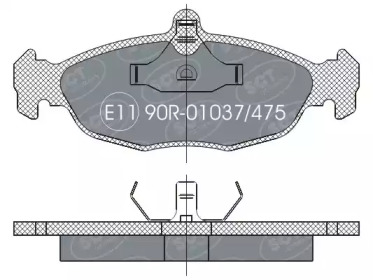 SCT GERMANY sp252pr -  Комплект тормозных колодок, дисковый тормоз